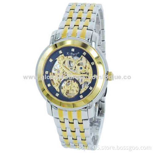 New Arrival Luxury Stainless Steel Watch with Date, Gold Strap, 3 or 5ATM Waterproof